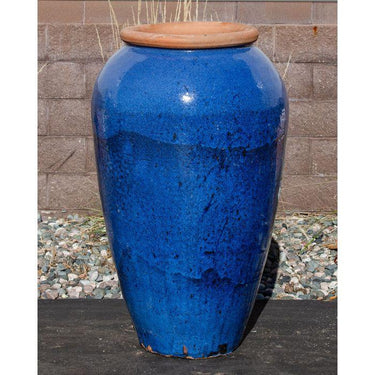 Tuscany FNT50393 Ceramic Triple Vase Complete Fountain Kit Vase Fountain Blue Thumb